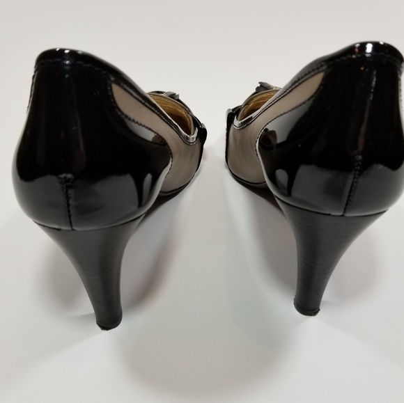 Size 9m CIRCA JOAN & DAVID LUXE BLACK AND TAN HEEL - Picture 2 of 6